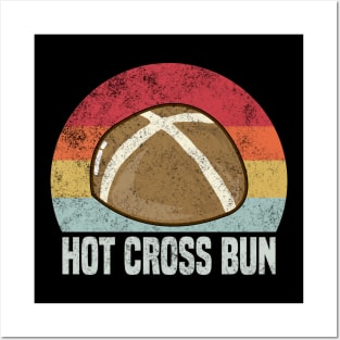 Hot Cross Bun Easter Retro Vintage 1970s Posters and Art